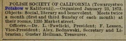 1885 Bednawski, Polish Soc